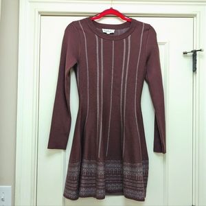 Cloud Chaser Brown Long Sleeve Dress